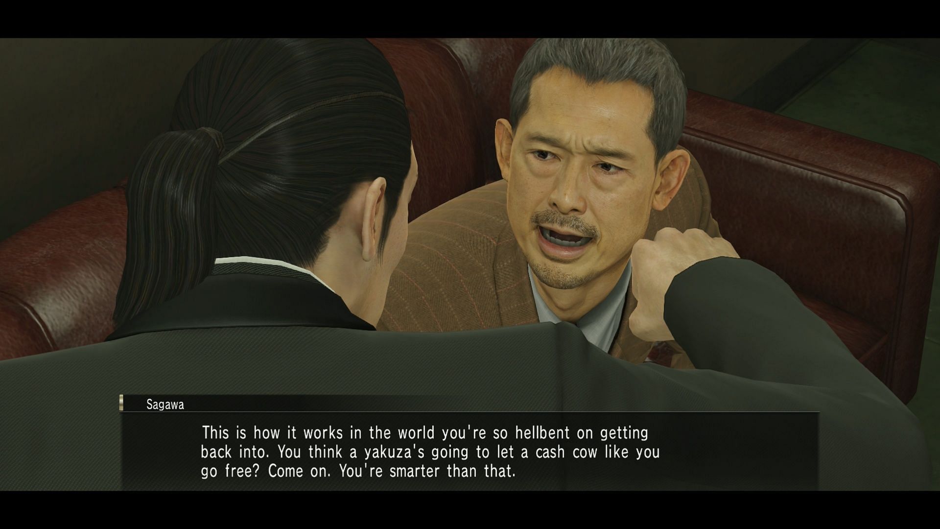 Sagawa is still very much a scumbag; that hasn't changed (Image via SEGA)
